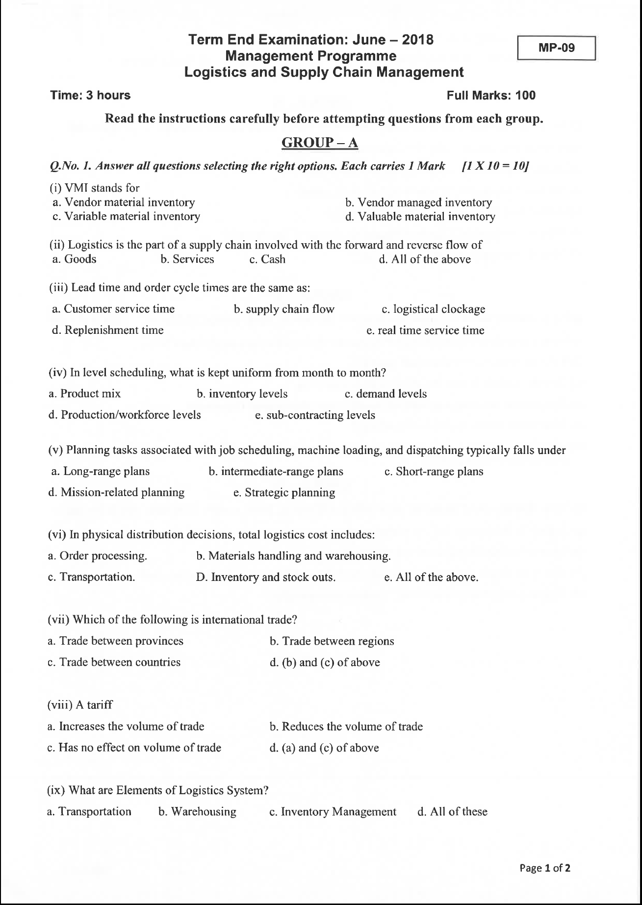 Logistics scm essay image