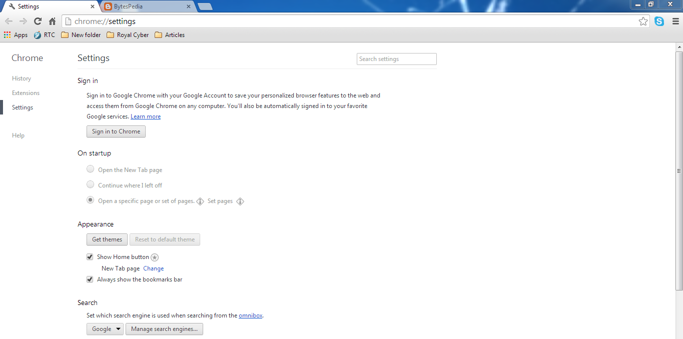 Salman shaikh on startup settings in chrome disabled