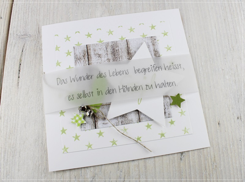 Carolas Bastelstübchen: Musterkarte Geburtsanzeige.................