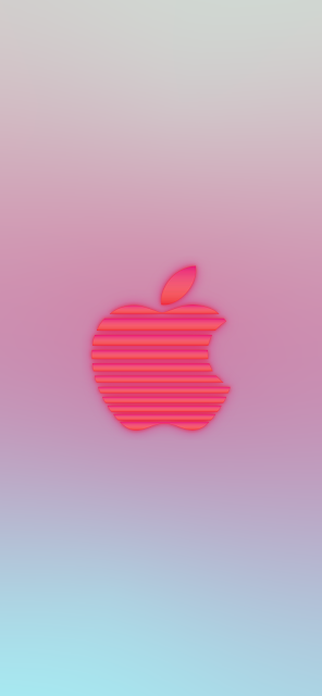 Apple logo iphone wallpaper - Synthwave style