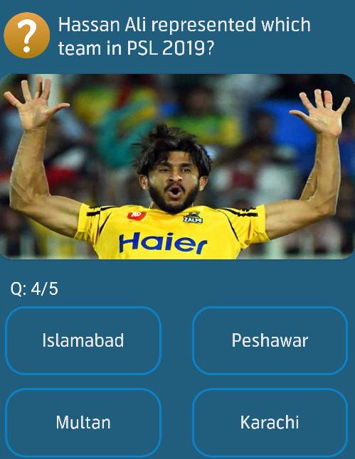Hassan Ali represented which team in PSL 2019?