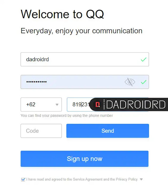 Cara membuat Akun QQ (Tencent) terbaru dengan beberapa