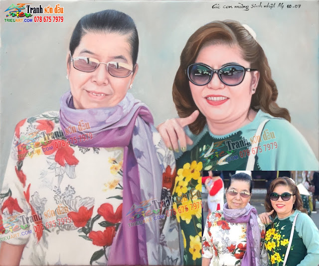 Vẽ chân dung làm quà tặng người thân