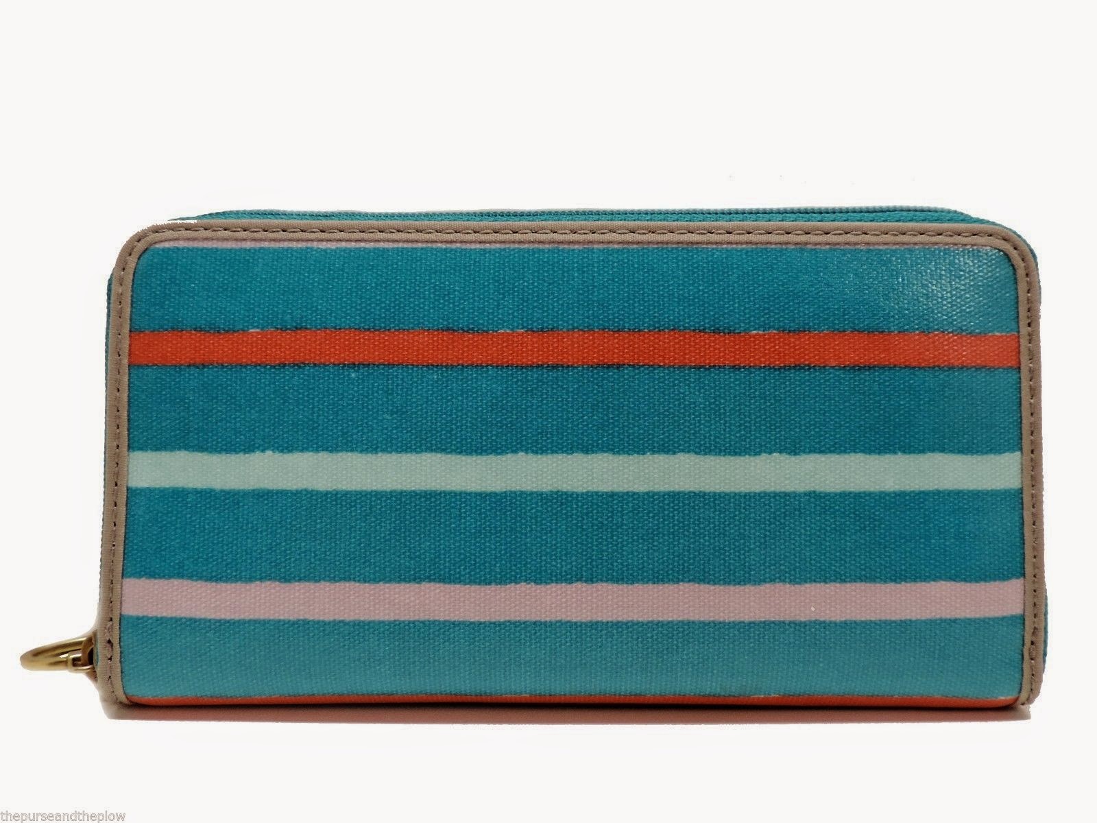 usa boutique fossil keyper zip around wallet clutch blue multi stripe usa boutique fossil keyper zip around wallet clutch blue multi stripe