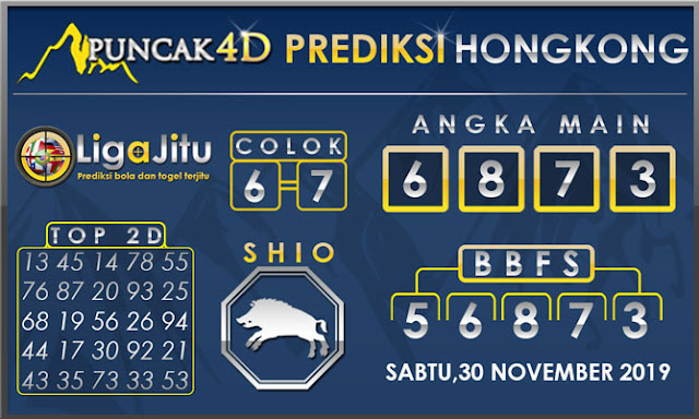 PREDIKSI TOGEL HONGKONG PUNCAK4D 30 NOVEMBER 2019