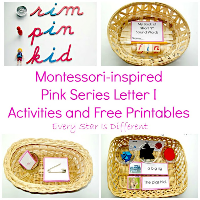 Montessori Pink Series Letter I Activities and Free Printables