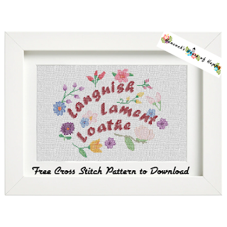Free Languish, Lament, Loathe (Live, Laugh, Love) Cross Stitch Pattern