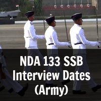 NDA 133 SSB Interview Dates (Army)