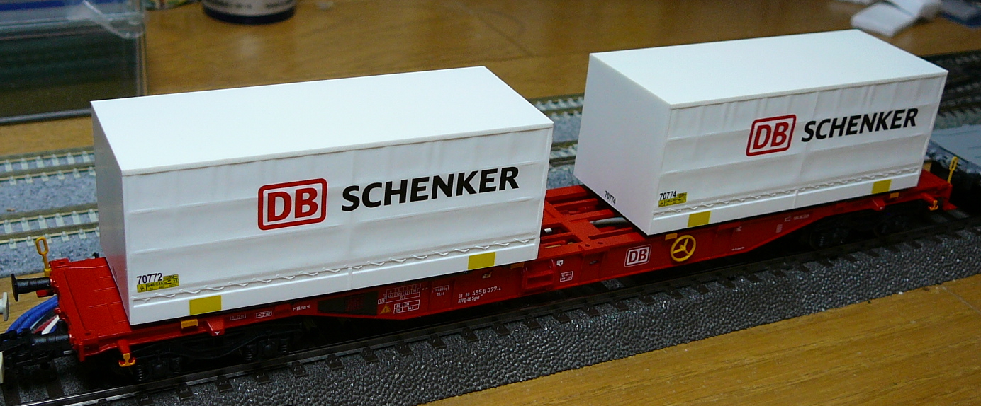 メルクリン DB コンテナ輸送車 トラック付き 1/50 メルセデスベンツ Mercedes Benz 青 ブルー 灰色 グレー
