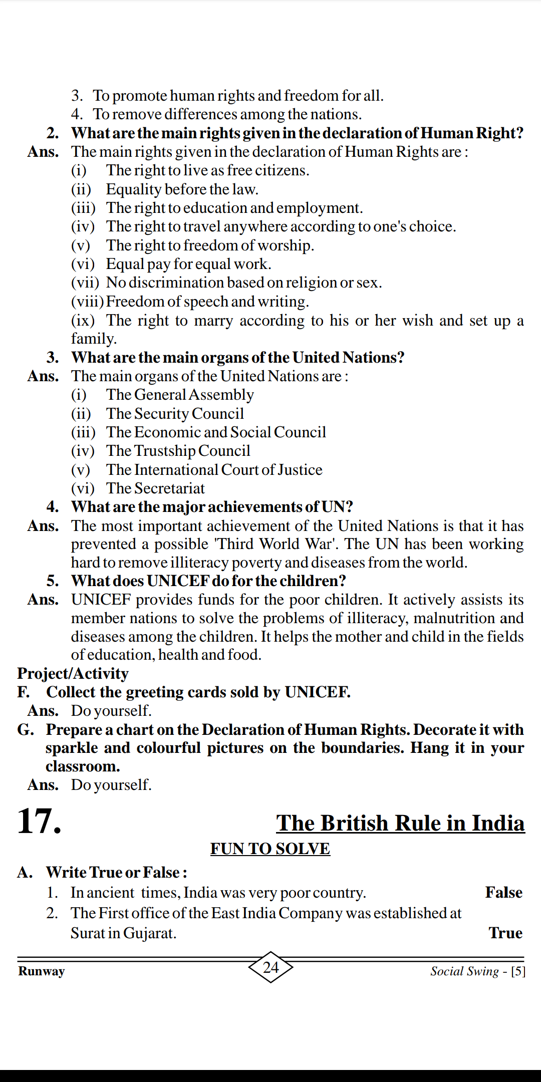 Class 5 Social Studies