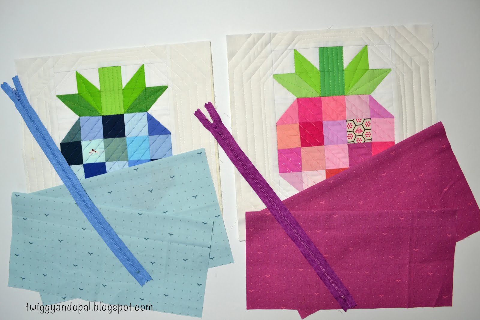 Twiggy and Opal Glue Basting A Zipper Tutorial