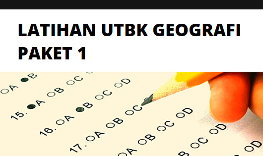 Latihan Soal Utbk Geografi 2020 Paket 1 No 1 5 Guru Geografi