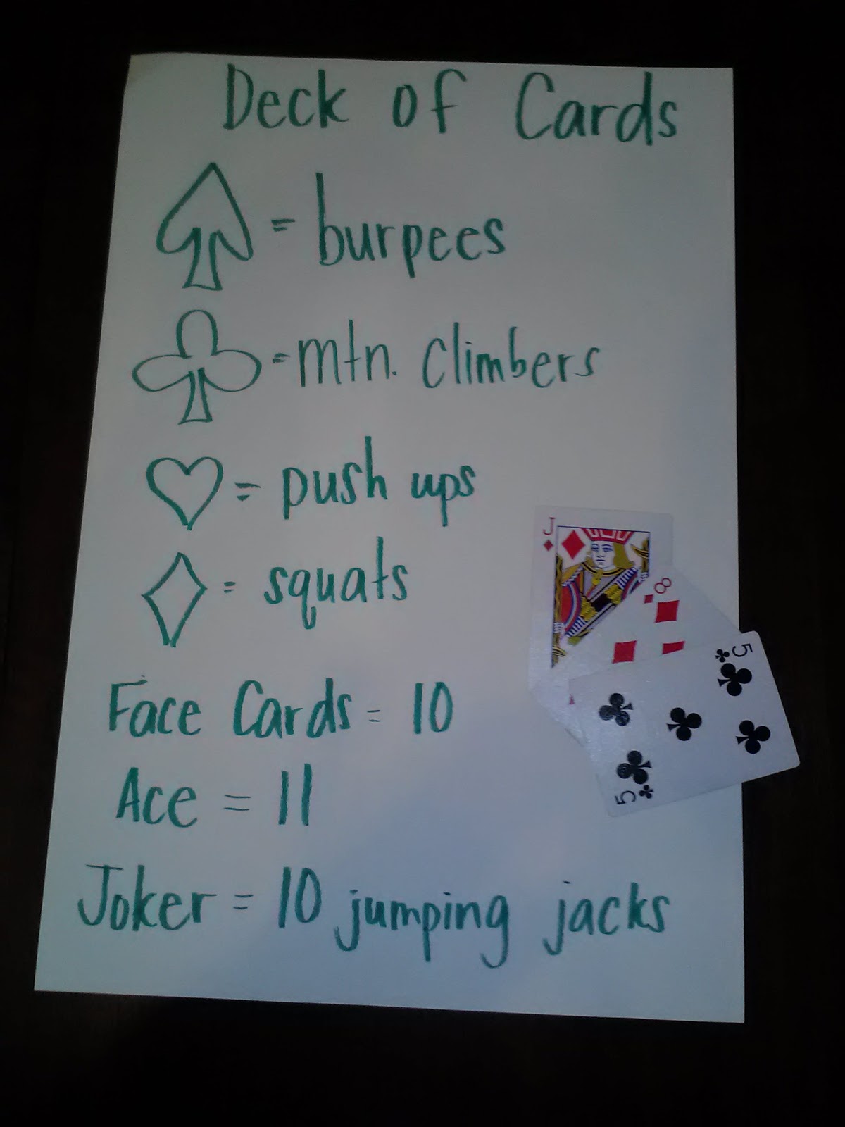 Skinny Jeans Deck of Cards Workout