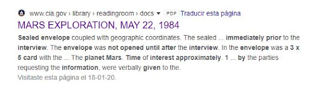 Dcto. desclasificado por la CIA llamado Exploración Marte Da luces sobre experimentos de visión remota y una civilización de millón de años antes de Cristo ya extinguida 23131313 23131313 Dcto. desclasificado por la CIA llamado Exploración Marte Da luces sobre experimentos de visión remota y una civilización de millón de años antes de Cristo ya extinguida