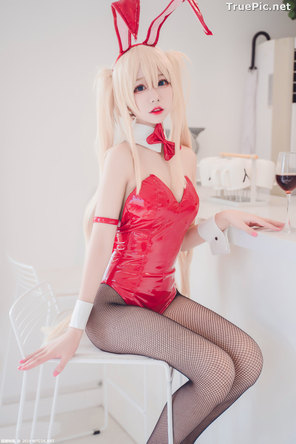 Image [MTCos] 喵糖映画 Vol.021 – Chinese Cute Model – Red Bunny Girl Cosplay - TruePic.net - Picture-9