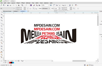 Terapkan Langkah diatas ke semua objek coreldraw