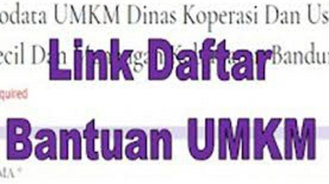 Link Daftar UMKM Online Lewat HP