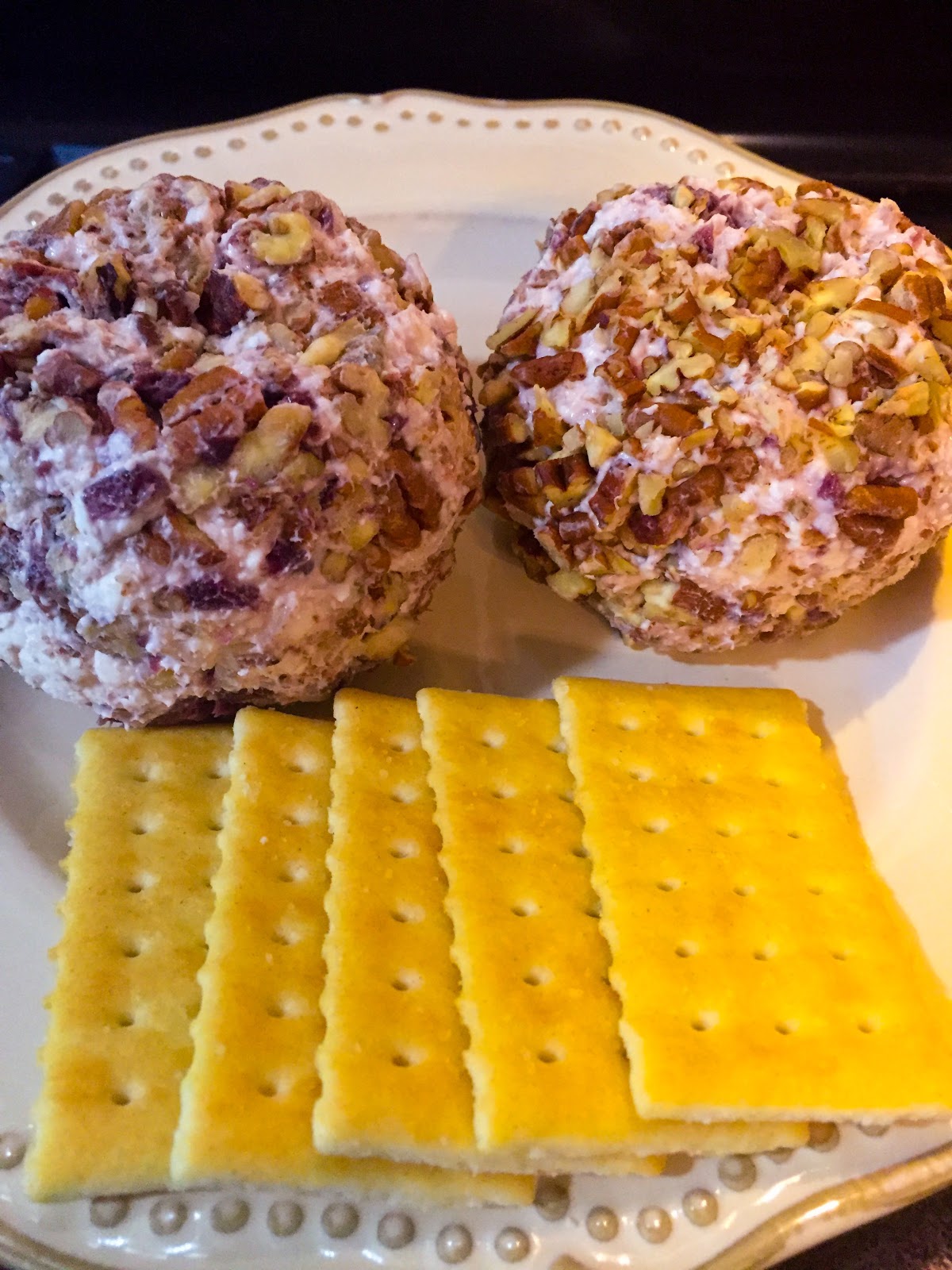 Ain't no cooking like Momma's Manchego Cherry Cheese Ball