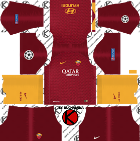 AS Roma 2018/19 UCL Kit - Dream League Soccer Kits