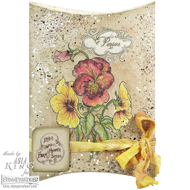 Stampendous Pansy Spray seed packet - DIY gift idea for a gardener