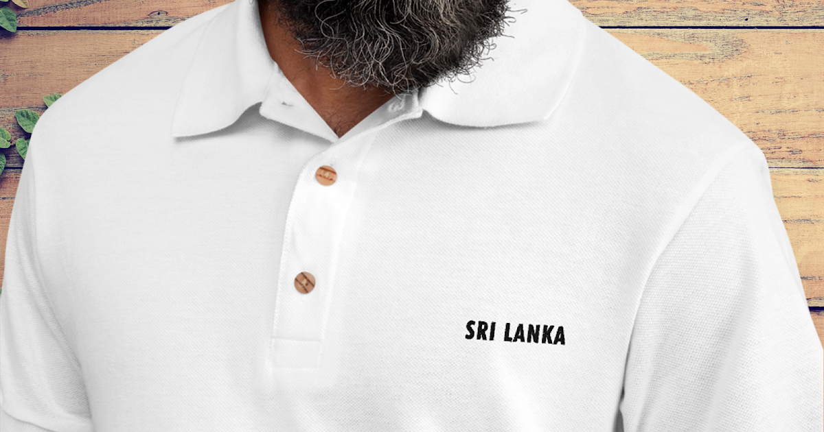 Sri Lanka Embroidered Polo Shirt sinhala Readers Sinhala Greeting