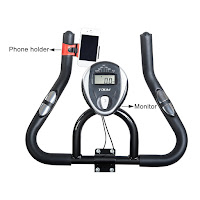 LCD monitor & mobile phone holder on Tauki Spin Bike