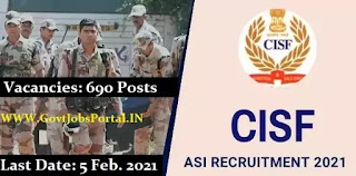 CISF ASI Recruitment 2021