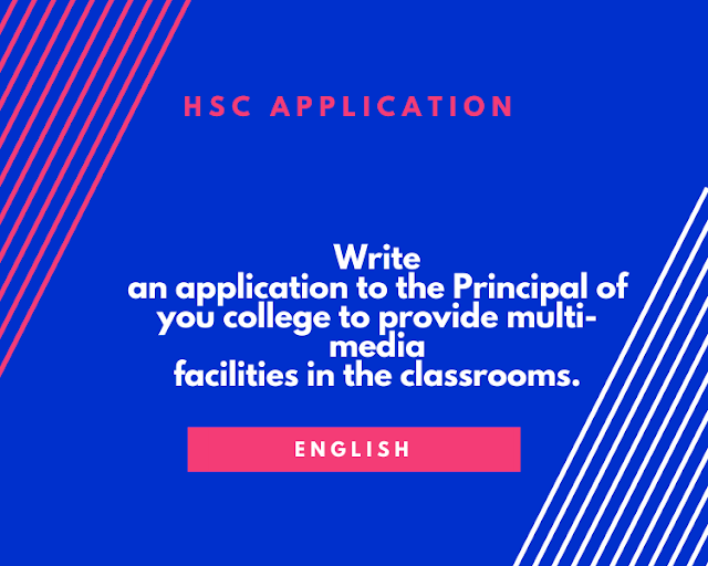 HSC Write an application to the Principal of you college to provide multimedia facilities in