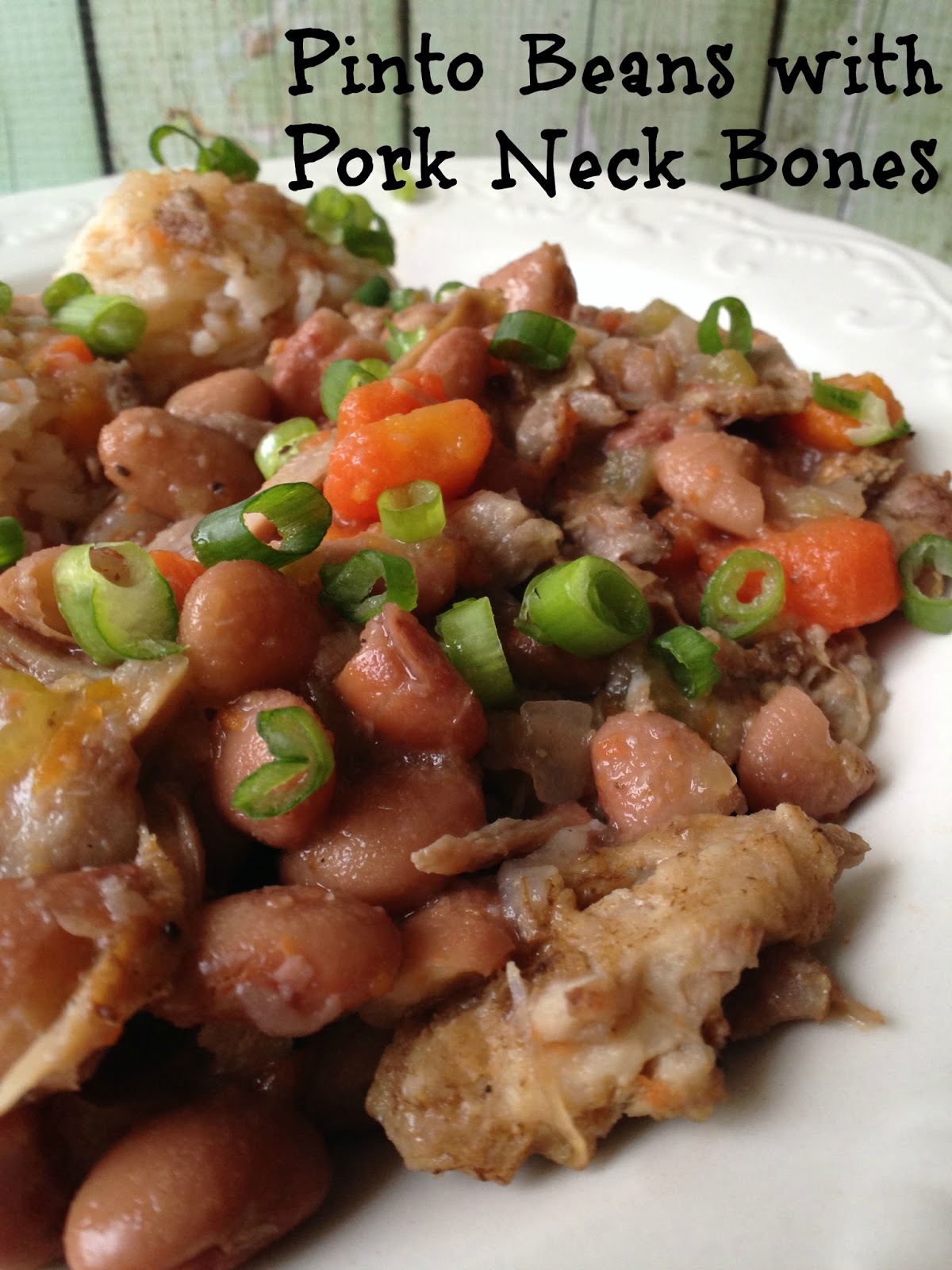 Turnips 2 Tangerines Pinto Beans with Pork Neck Bones