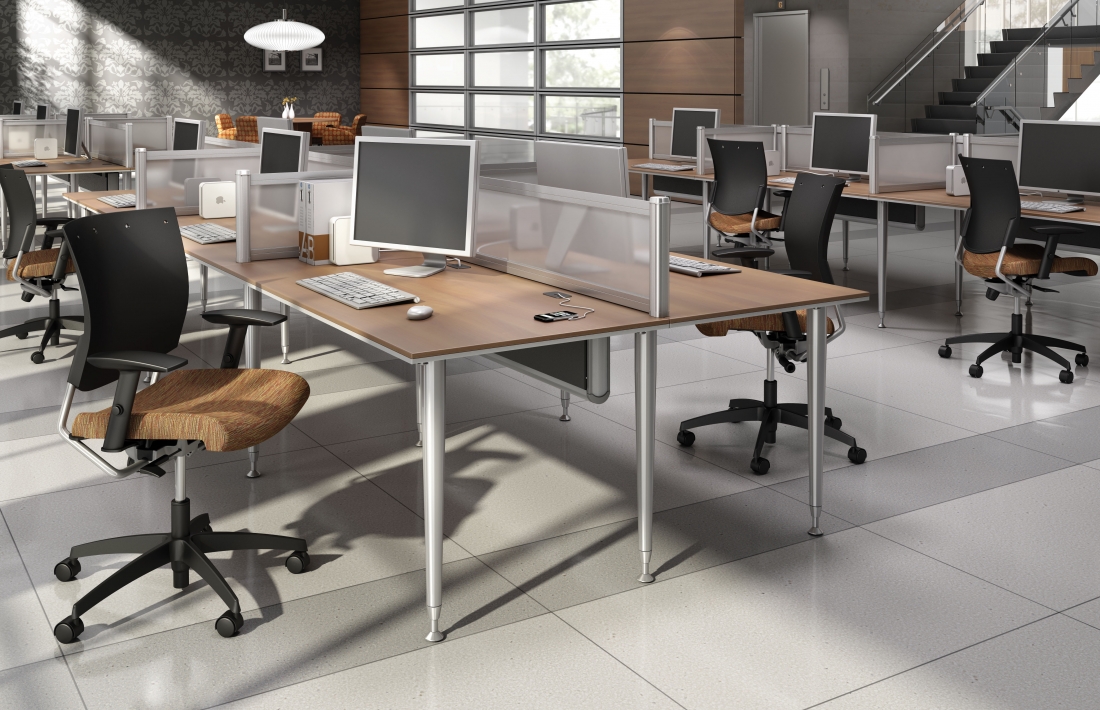Create Open Concept Office Interiors with Bungee SL Tables