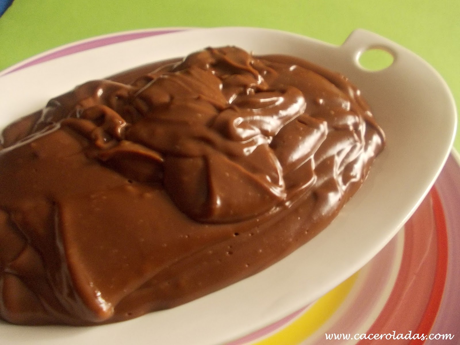 crema pastelera en microondas de chocolate