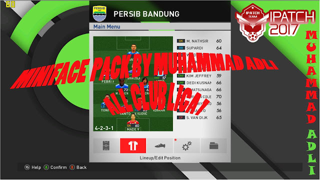 PES 2017 Miniface V4 Liga 1 Gojek Traveloka untuk iPatch