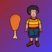 Curly Hair Boy Hungry Escape Walkthrough