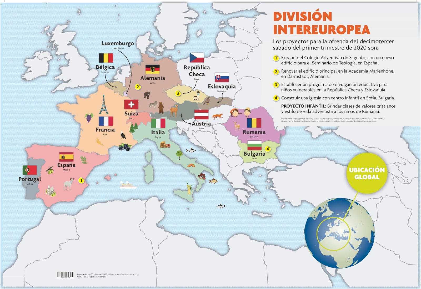 Mapa Misionero | 1er Trimestre 2020 | Proyectos Misioneros de Misión