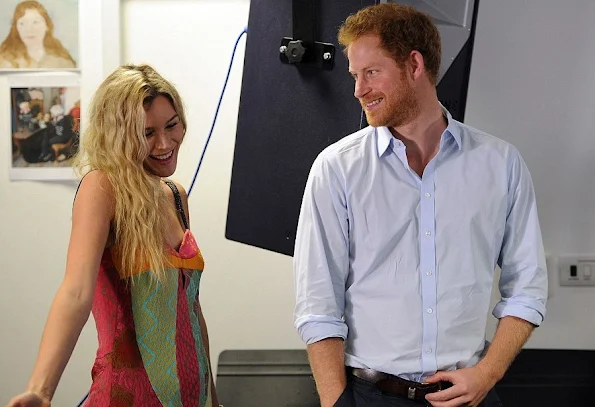 Prince Harry and Joss Stone met with members of Basotho Youth Choir at the Brit School