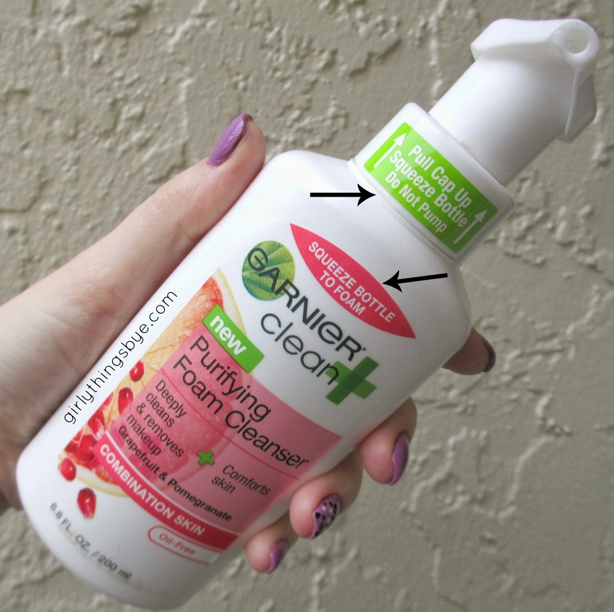 Garnier Clean+ Purifying Foam Cleanser combination skin, face wash, @girlythingsby_e