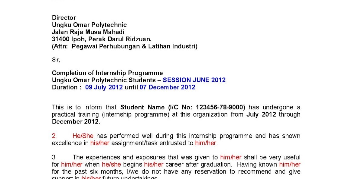 Contoh Cover Letter Bahasa Inggris Untuk Latihan Industri Sample Letter Contoh Cover Letter Bahasa Inggris Untuk Latihan Industri Sample Letter