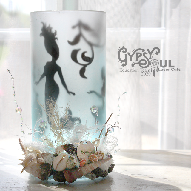 Pixie Hill Mermaid Silhouette Luminary