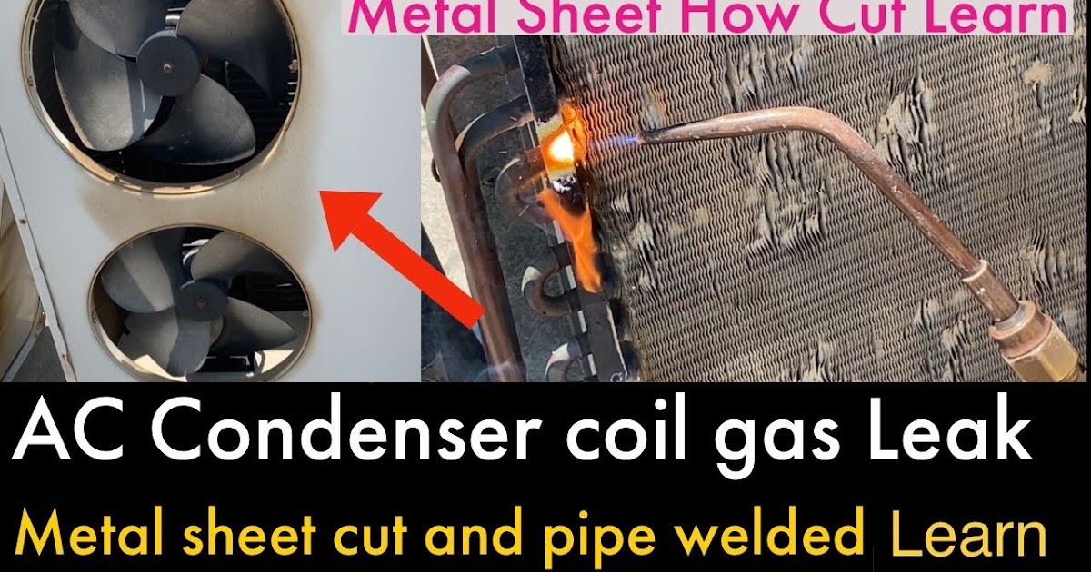 Air conditioner condenser coil Leak Repair With brazing set cute metal