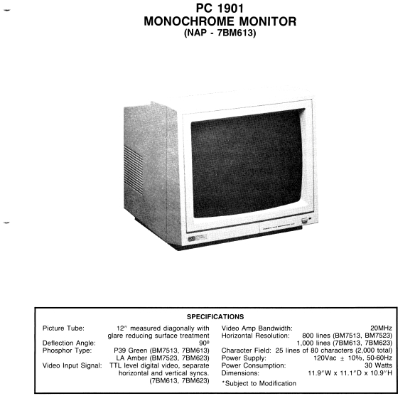 Retro Ordenadores Orty: Philips Computer Monitor 80 (BM7513/001) (1985)