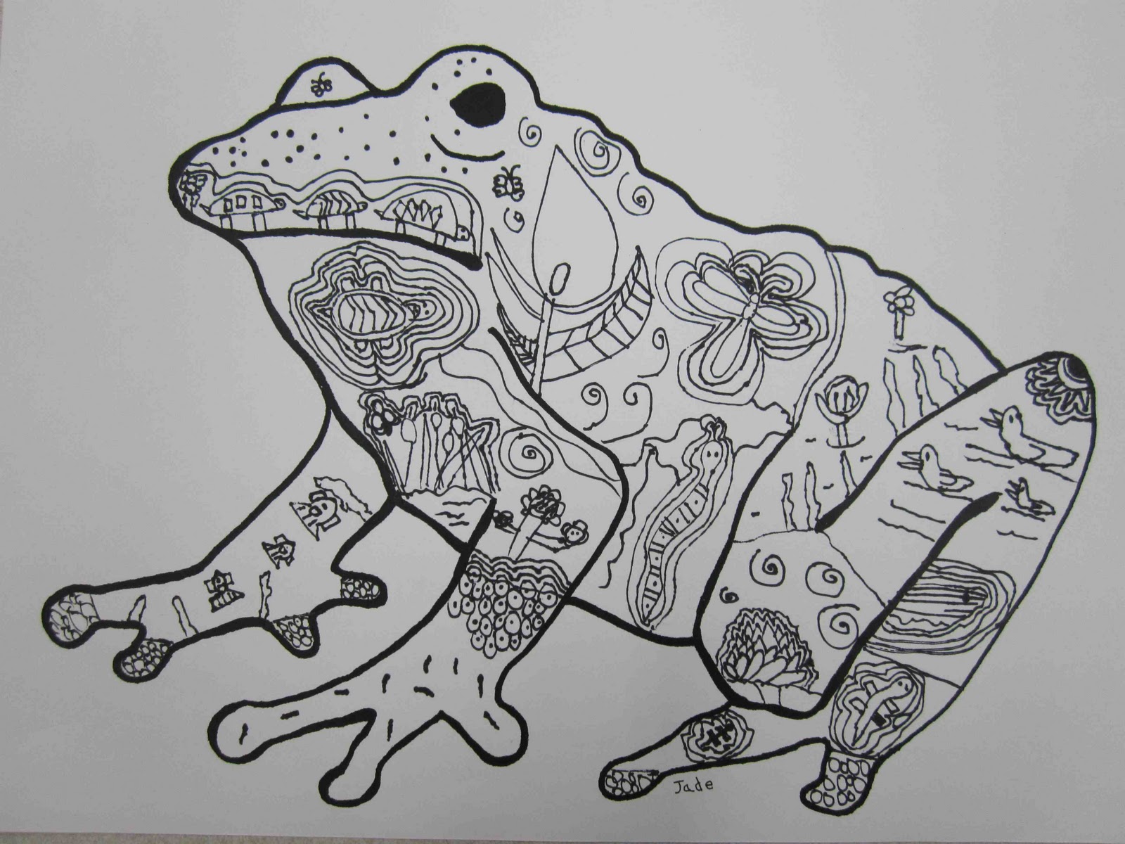 zentangle coloring pages of animals - photo #24