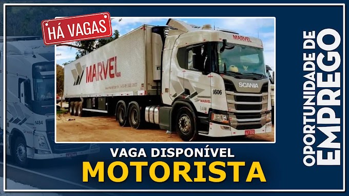 Transportadora Marvel abre vagas para motorista carreteiro