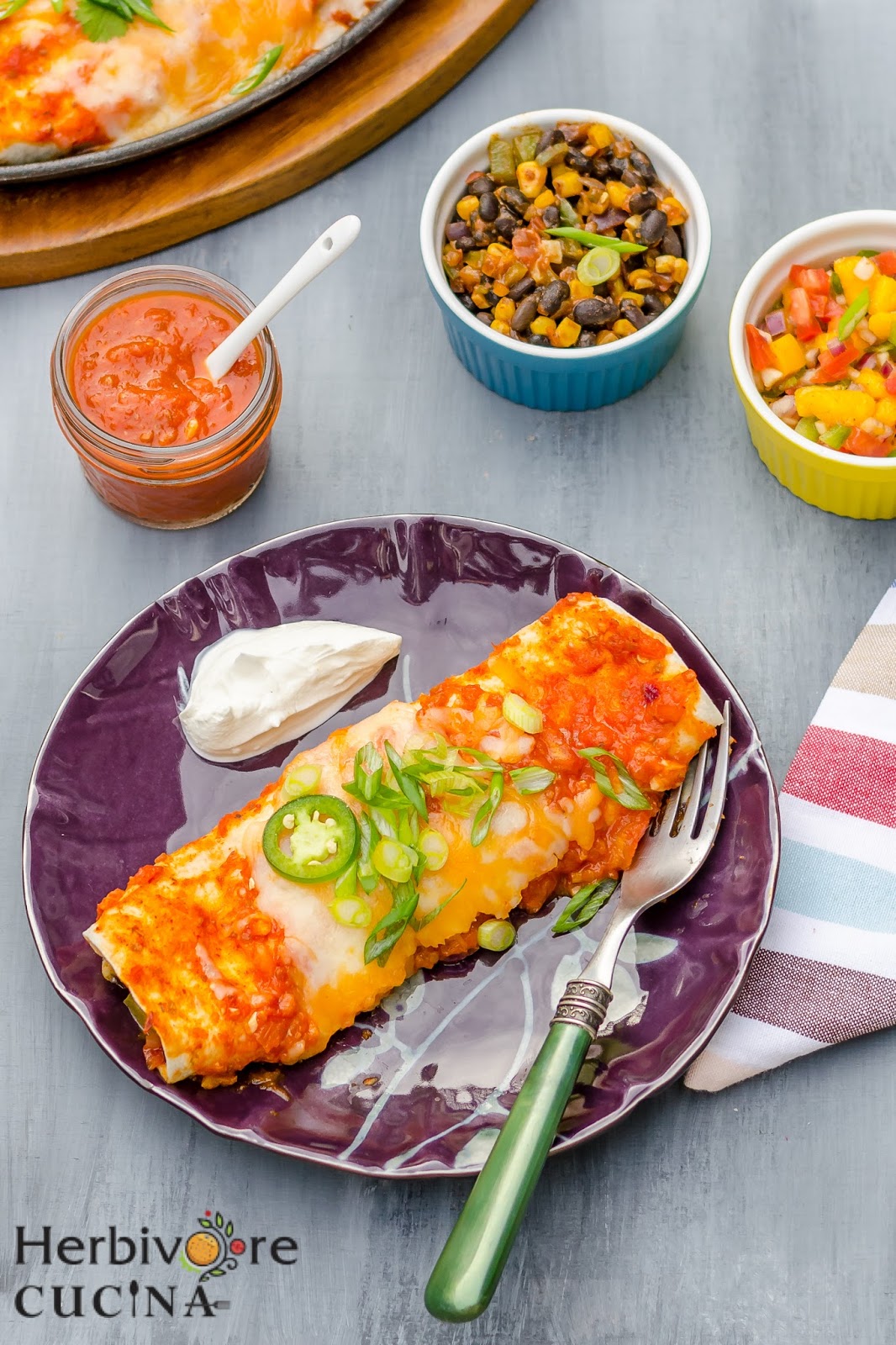 Herbivore Cucina 30 Minute Vegetarian Bean Enchilada