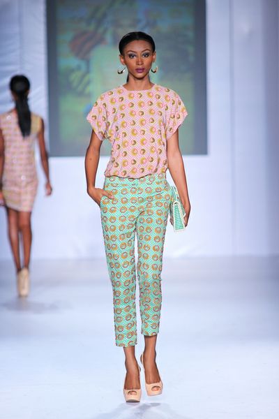 MTN Lagos Fashion and deisgn week: Jewel by lisa printed trousers
