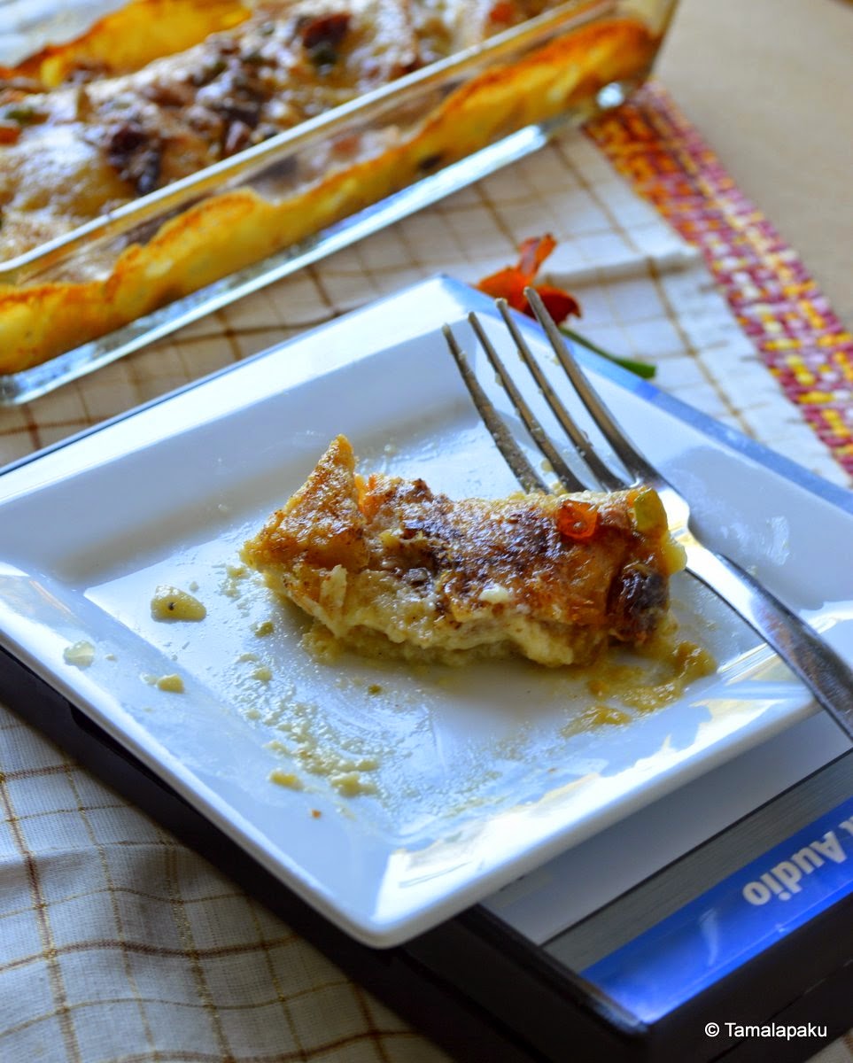 Eggless Bread And Butter Pudding