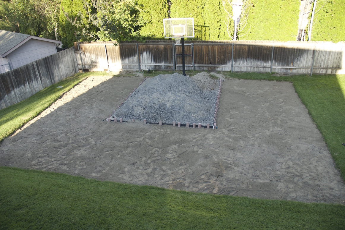 Progressive Odyssey Backyard Landscaping Smoothing the Fill Dirt