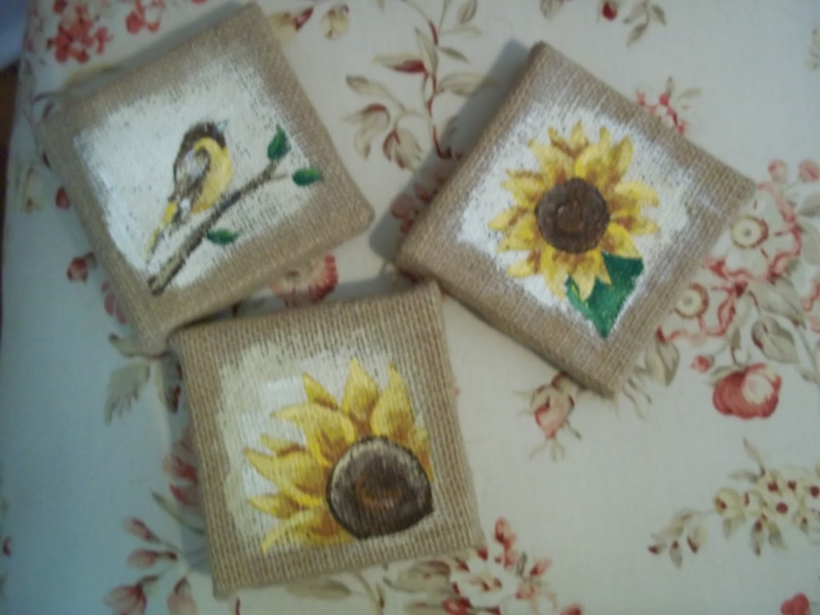 whimsy art studio Burlap Painting