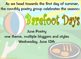 As we head towards the first day of summer, the Monthly Poetry Group celebrates Barefoot Days | www.BakingInATornado.com | #poetry #poem