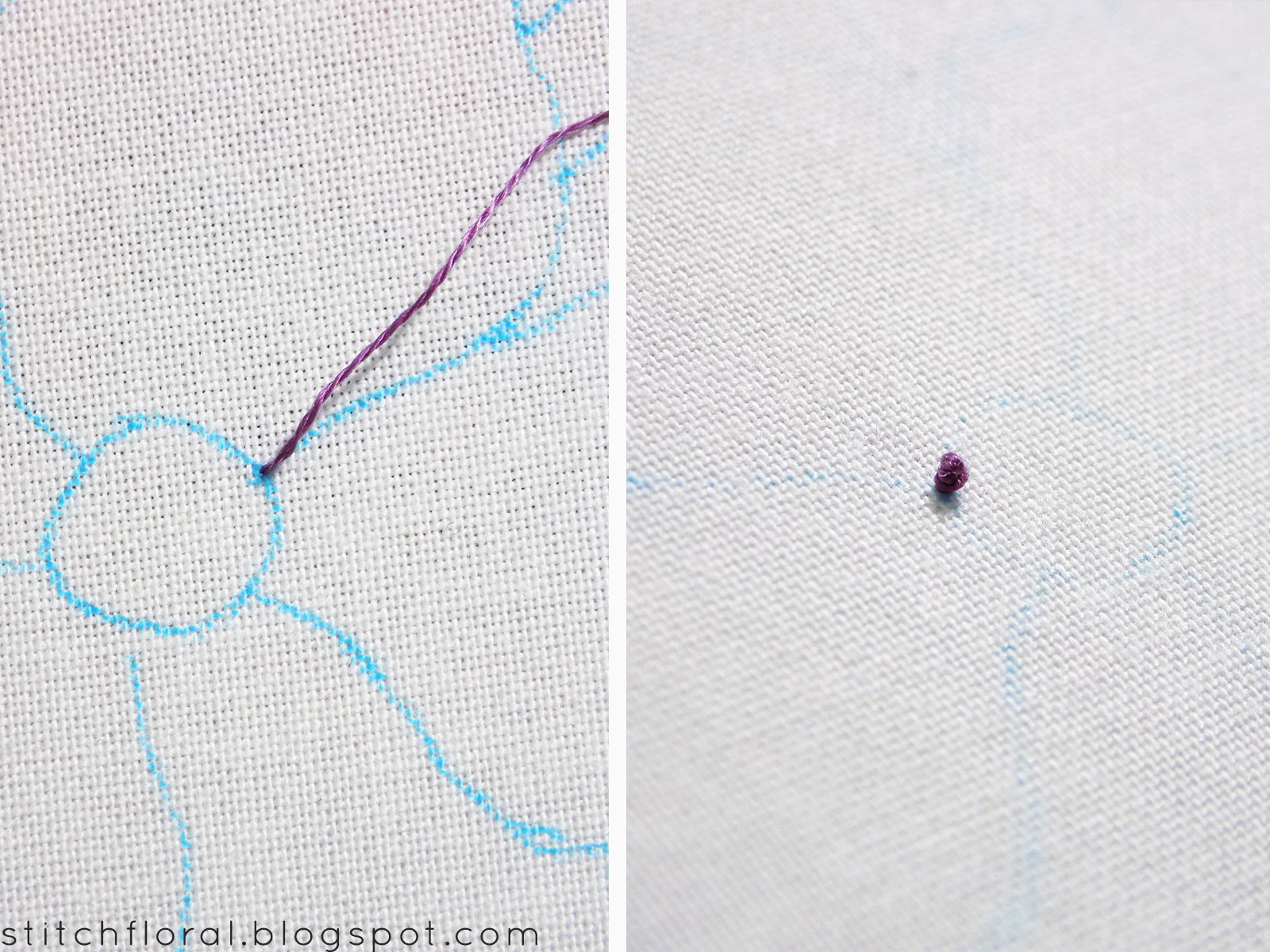5 ways to start thread in hand embroidery Stitch Floral