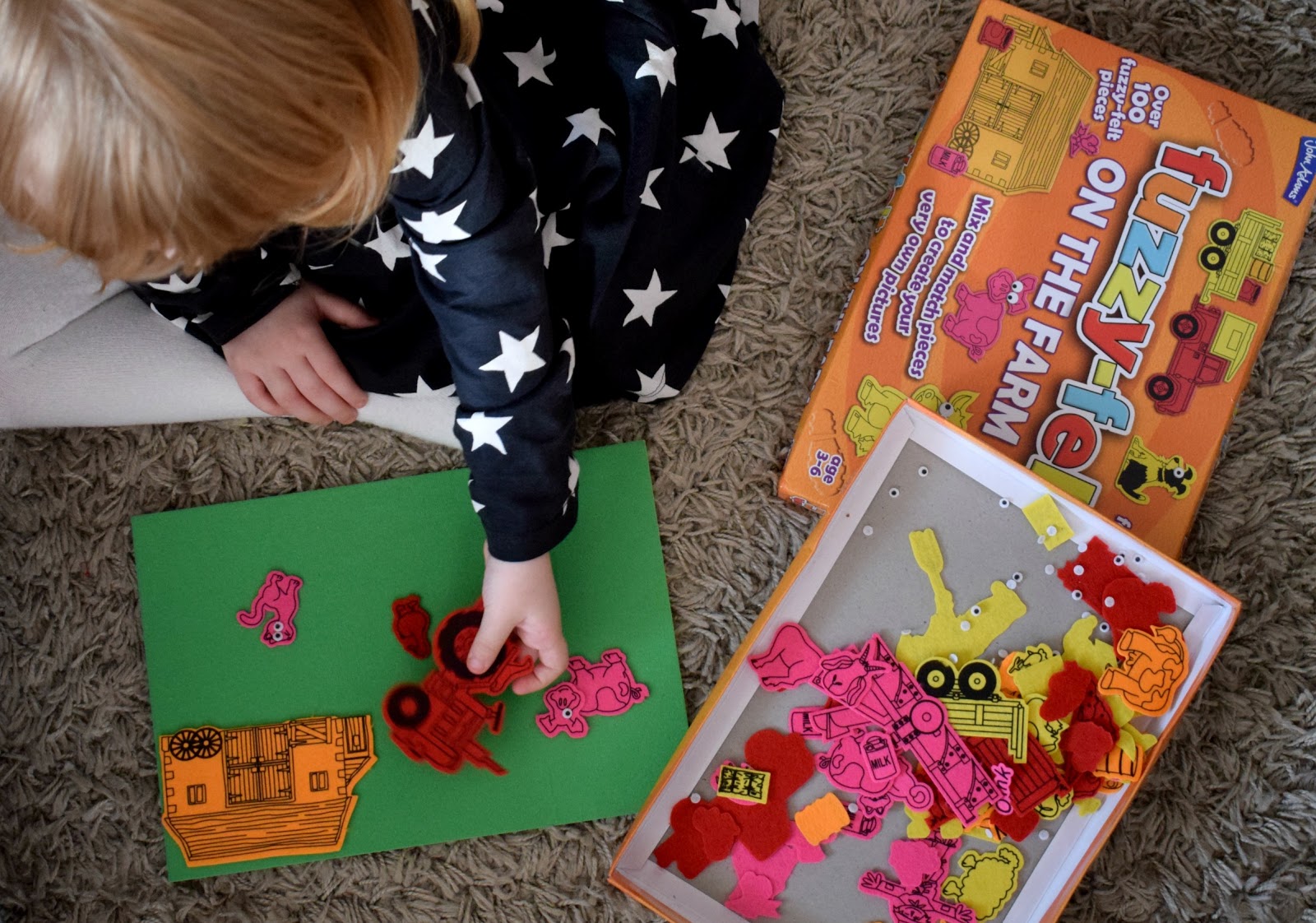 fuzzy felt farm animals